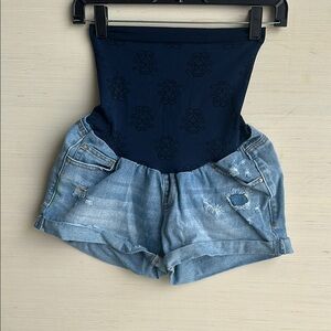 Jessica Simpson Maternity Blue Denim Shorts size Small
